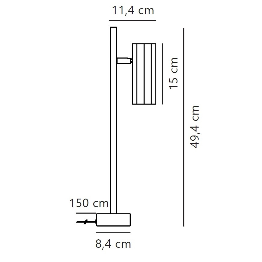 Nordlux - Laualamp ALANIS 1xGU10/15W/230V must