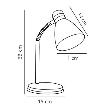 Nordlux - Laualamp CYCLONE 1xE14/15W/230V valge