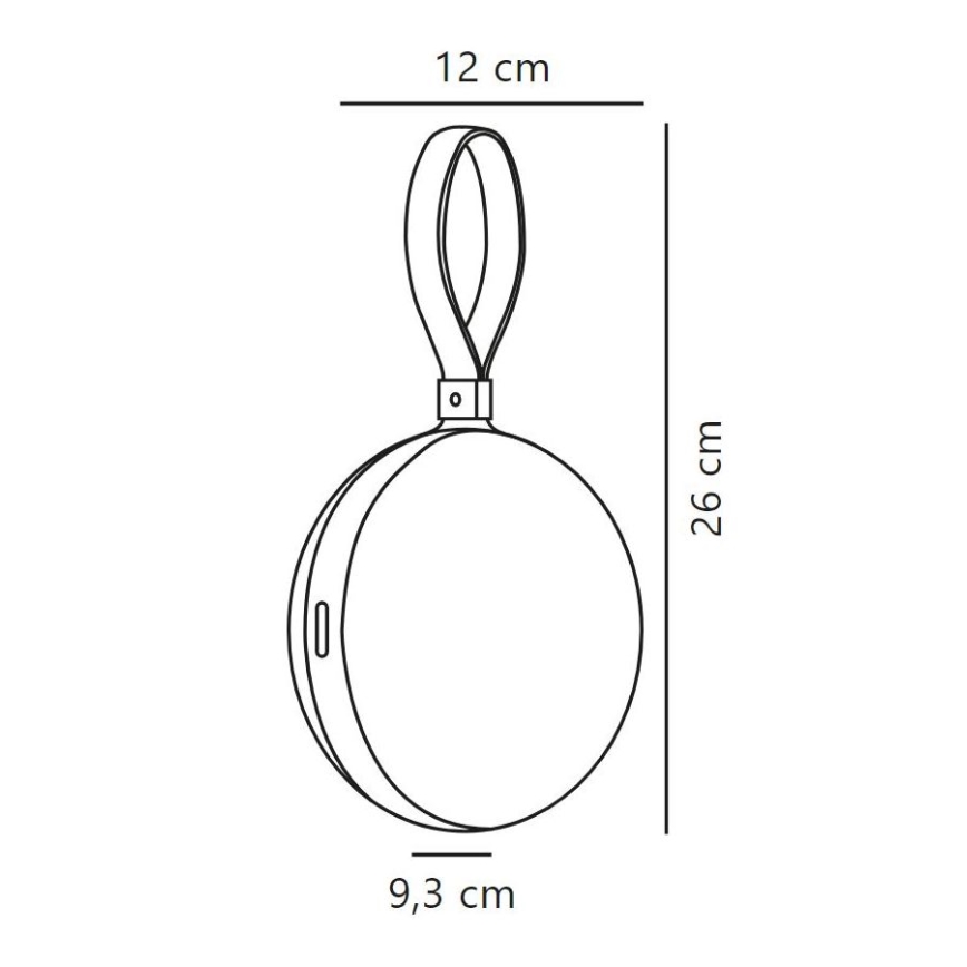 Nordlux - LED Hämardatav kaasaskantav välivalgusti BRING TO-GO LED/1W/3,7V IP54 must