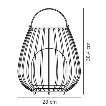 Nordlux - LED Hämardatav kaasaskantav välivalgusti JIM TO-GO LED/3W/3,7V IP54 must