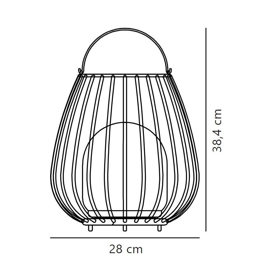 Nordlux - LED Hämardatav kaasaskantav välivalgusti JIM TO-GO LED/3W/3,7V IP54 must