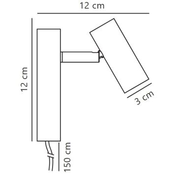 Nordlux - LED Hämardatav kohtvalgusti seinale OMARI LED/3,2W/230V valge