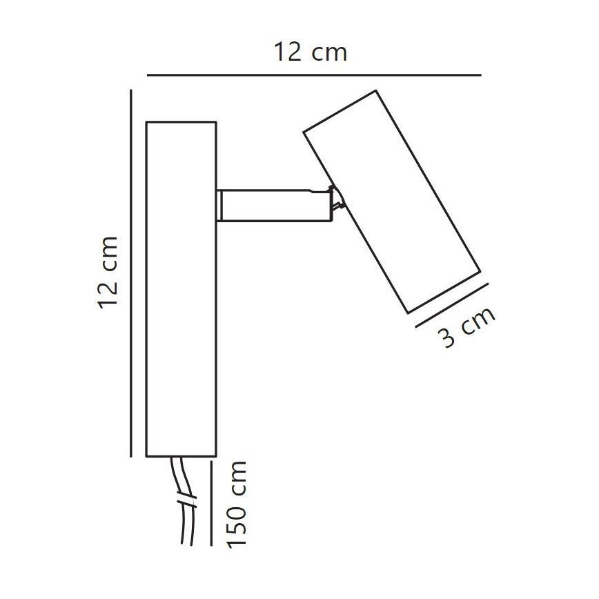 Nordlux - LED Hämardatav kohtvalgusti seinale OMARI LED/3,2W/230V valge