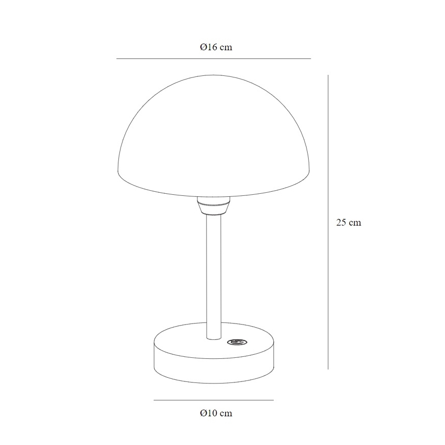 Nordlux - LED Hämardatav laetav väli laualamp ELLEN LED/2,8W/3,7V IP44 beež