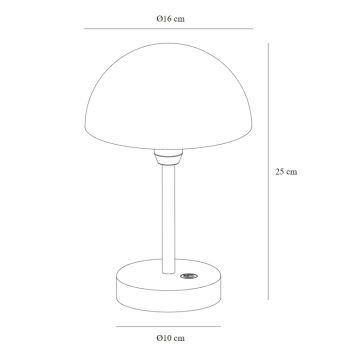 Nordlux - LED Hämardatav laetav väli laualamp ELLEN LED/2,8W/3,7V IP44 roheline