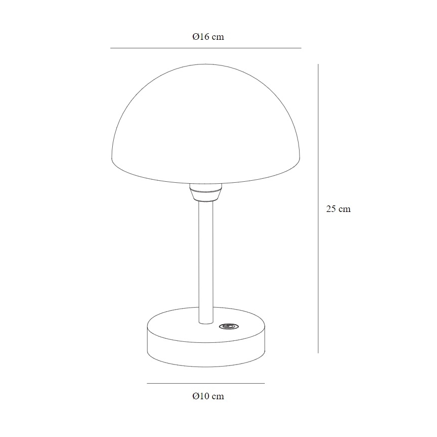 Nordlux - LED Hämardatav laetav väli laualamp ELLEN LED/2,8W/3,7V IP44 roheline