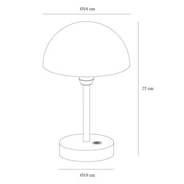 Nordlux - LED Hämardatav laetav väli laualamp ELLEN LED/2,8W/3,7V IP44 valge