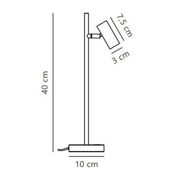 Nordlux - LED Hämardatav laualamp OMARI LED/3,2W/230V must