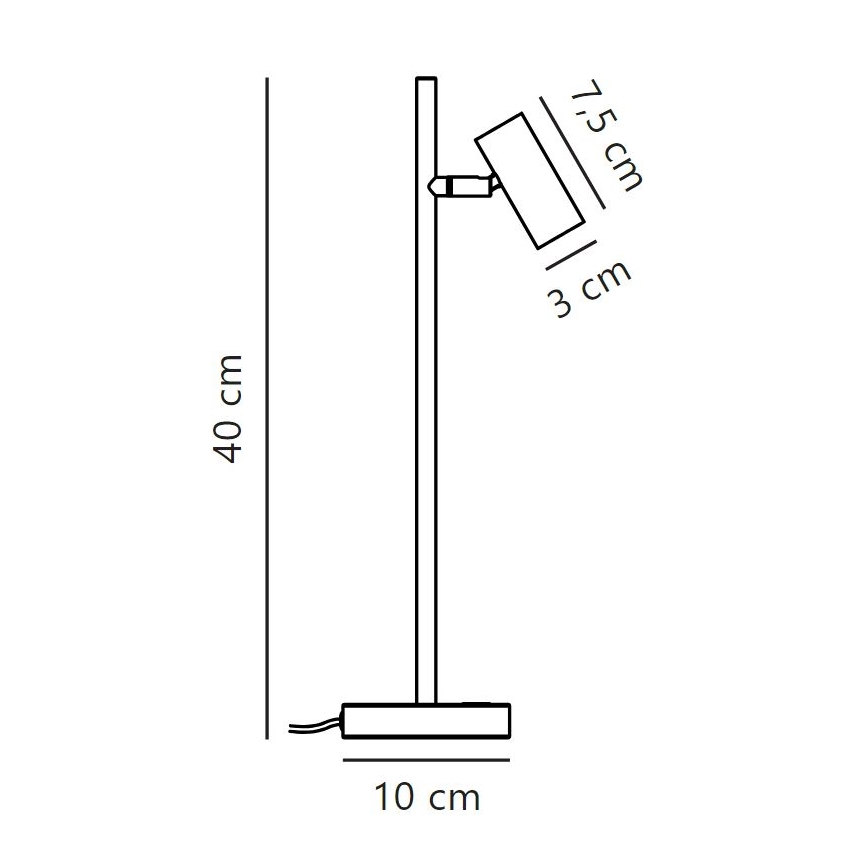 Nordlux - LED Hämardatav laualamp OMARI LED/3,2W/230V must