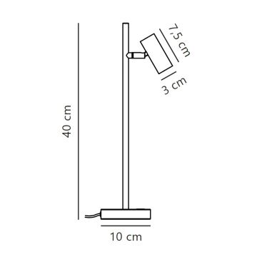 Nordlux - LED Hämardatav laualamp OMARI LED/3,2W/230V valge