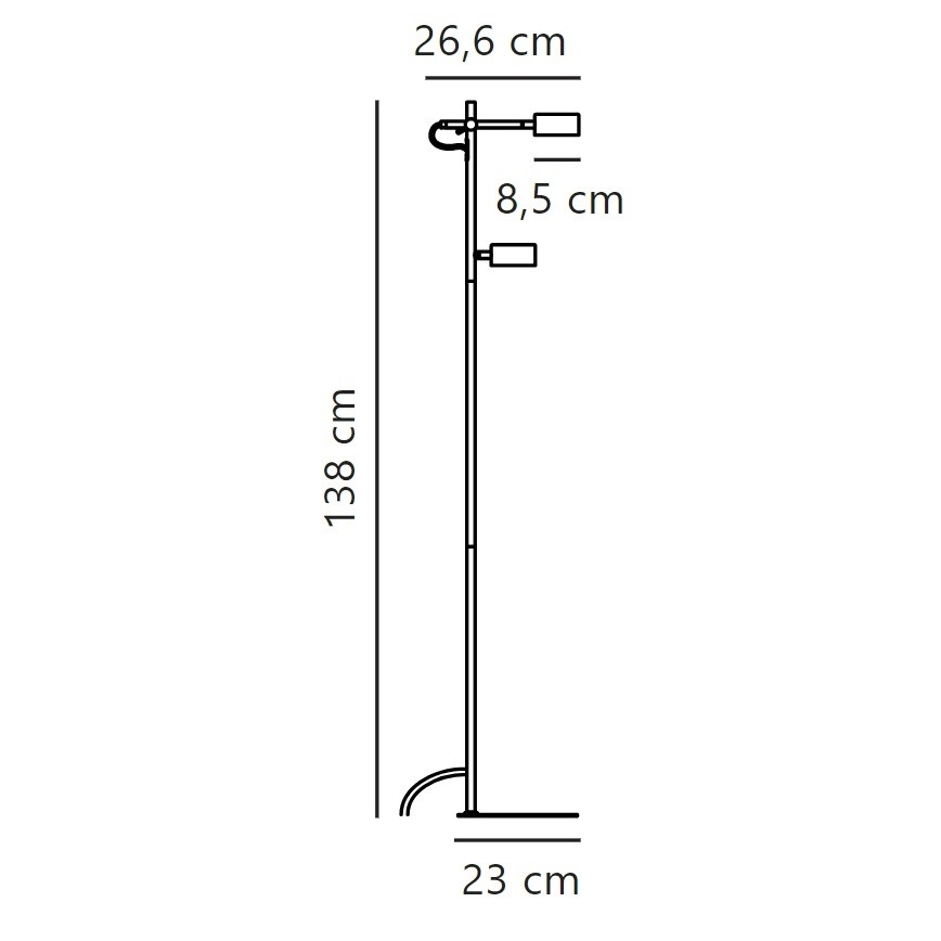 Nordlux - LED Hämardatav põrandalamp CLYDE 2xLED/4W/230V