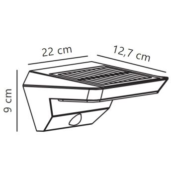 Nordlux - LED Päikesepaneeliga seinavalgusti koos anduriga AGENA LED/5W/3,7V IP44