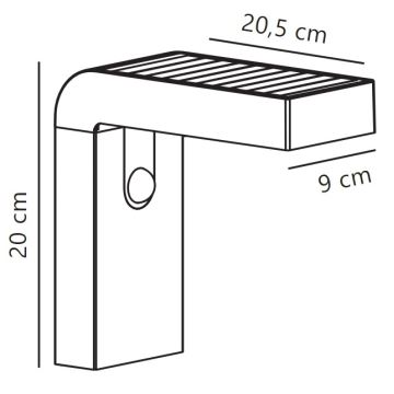 Nordlux - LED Päikesepaneeliga seinavalgusti koos anduriga ALYA LED/5W/3,7V IP44