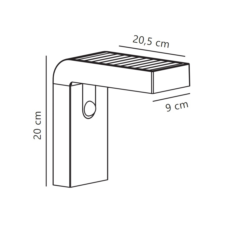 Nordlux - LED Päikesepaneeliga seinavalgusti koos anduriga ALYA LED/5W/3,7V IP44