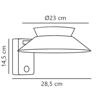 Nordlux - LED Päikesepaneeliga seinavalgusti koos anduriga JUSTINA LED/5W/3,7V IP44