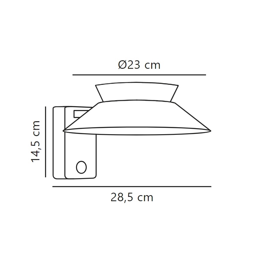 Nordlux - LED Päikesepaneeliga seinavalgusti koos anduriga JUSTINA LED/5W/3,7V IP44