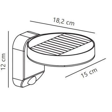 Nordlux - LED Päikesepaneeliga seinavalgusti koos anduriga RICA LED/5W/3,7V IP44 ümmargune