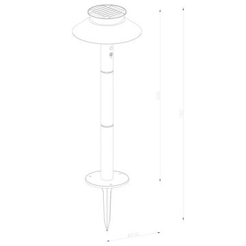 Nordlux - LED Päikesepaneeliga valgusti anduriga JUSTINA LED/5W/3,7V IP44