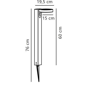 Nordlux - LED Päikesepaneeliga valgusti anduriga RICA LED/5W/3,7V IP44