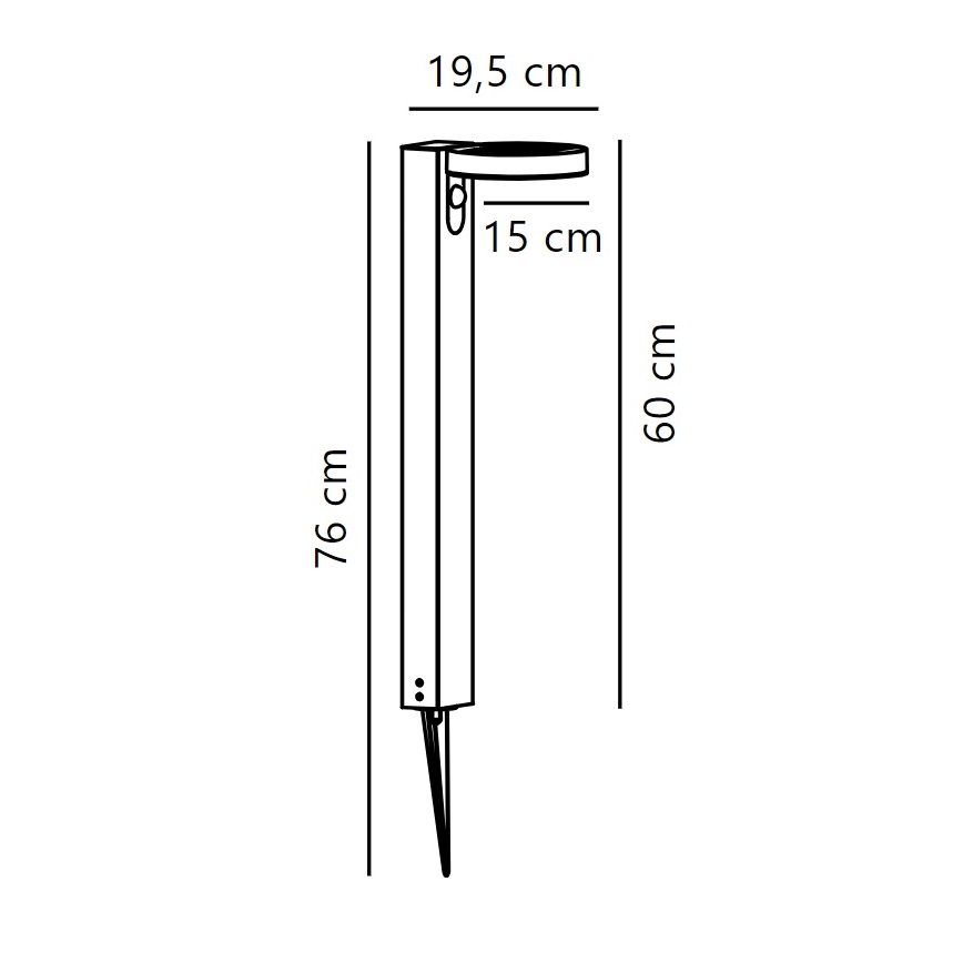 Nordlux - LED Päikesepaneeliga valgusti anduriga RICA LED/5W/3,7V IP44