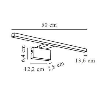 Nordlux - LED Peeglivalgustus vannituppa MARLEE LED/8,9W/230V IP44 3000K 50 cm läikiv kroom