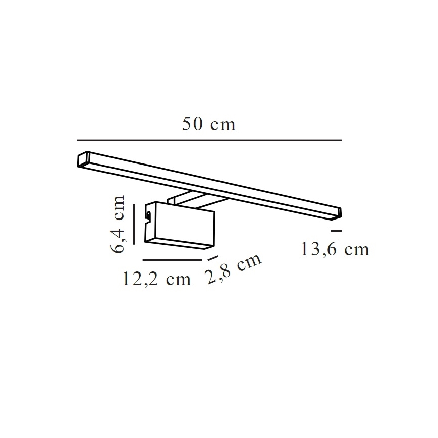 Nordlux - LED Peeglivalgustus vannituppa MARLEE LED/8,9W/230V IP44 3000K 50 cm läikiv kroom