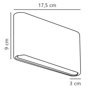 Nordlux - LED Väli seinavalgusti KINVER LED/8,5W/230V IP54 must