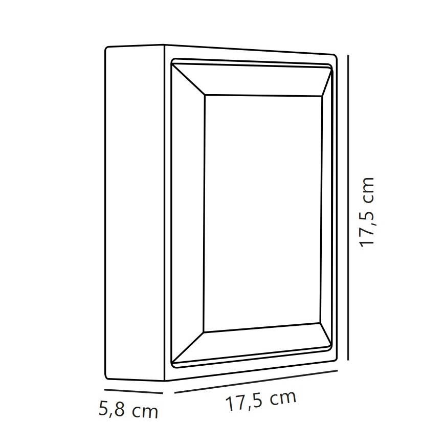 Nordlux - LED Väli seinavalgusti OLIVER LED/9W/230V IP54 17,5x17,5 cm