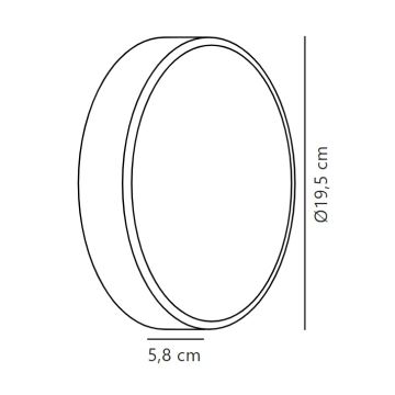 Nordlux - LED Väli seinavalgusti OLIVER LED/9W/230V IP54 d. 19,5 cm