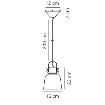 Nordlux - Lühter ADRIAN 1xE27/25W/230V d. 16 cm antratsiit