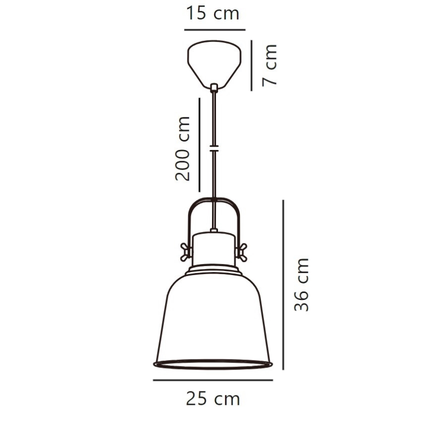 Nordlux - Lühter ADRIAN 1xE27/40W/230V d. 25 cm antratsiit