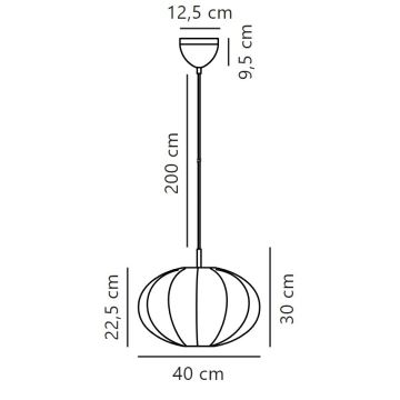 Nordlux - Lühter AERON 1xE27/40W/230V d. 40 cm