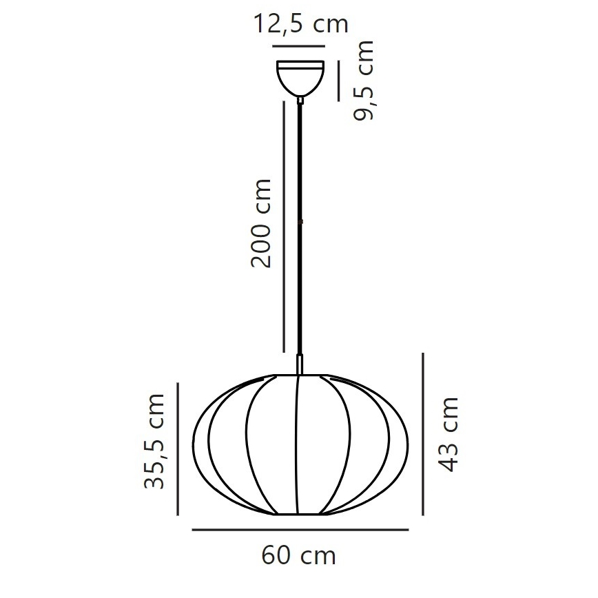 Nordlux - Lühter AERON 1xE27/40W/230V d. 60 cm