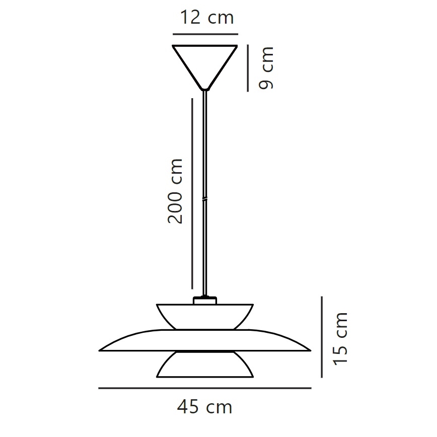 Nordlux - Lühter CARMEN 1xE27/40W/230V must