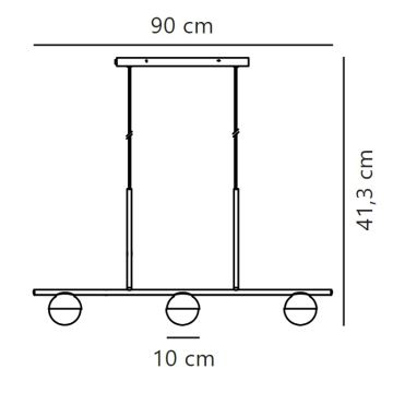 Nordlux - Lühter CONTINA 3xG9/5W/230V messing