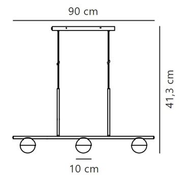 Nordlux - Lühter CONTINA 3xG9/5W/230V must