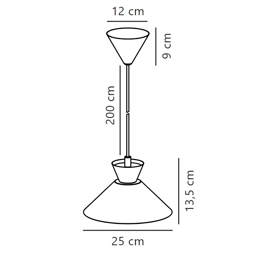 Nordlux - Lühter DIAL 1xE27/40W/230V d. 25 cm kollane