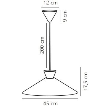 Nordlux - Lühter DIAL 1xE27/40W/230V d. 45 cm hall