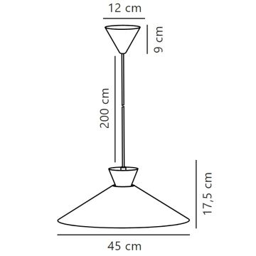 Nordlux - Lühter DIAL 1xE27/40W/230V d. 45 cm kollane