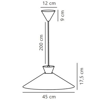 Nordlux - Lühter DIAL 1xE27/40W/230V d. 45 cm must