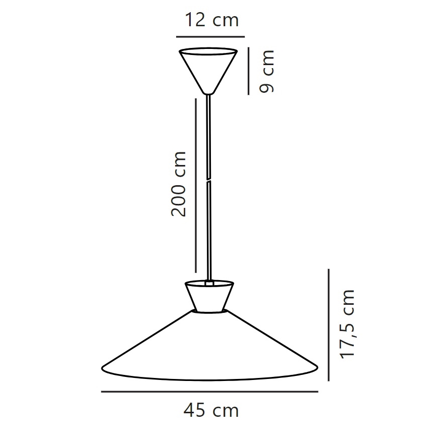 Nordlux - Lühter DIAL 1xE27/40W/230V d. 45 cm must