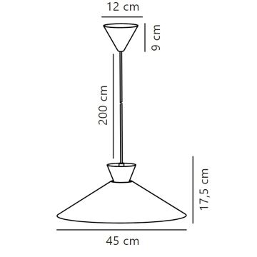 Nordlux - Lühter DIAL 1xE27/40W/230V d. 45 cm valge