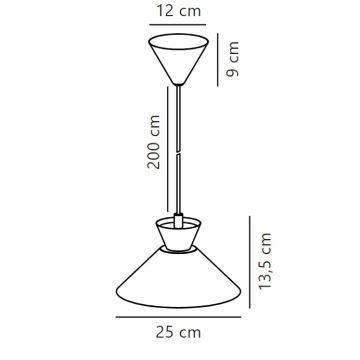 Nordlux - Lühter DIAL 1xE27/40W/230V d. 25 cm hall