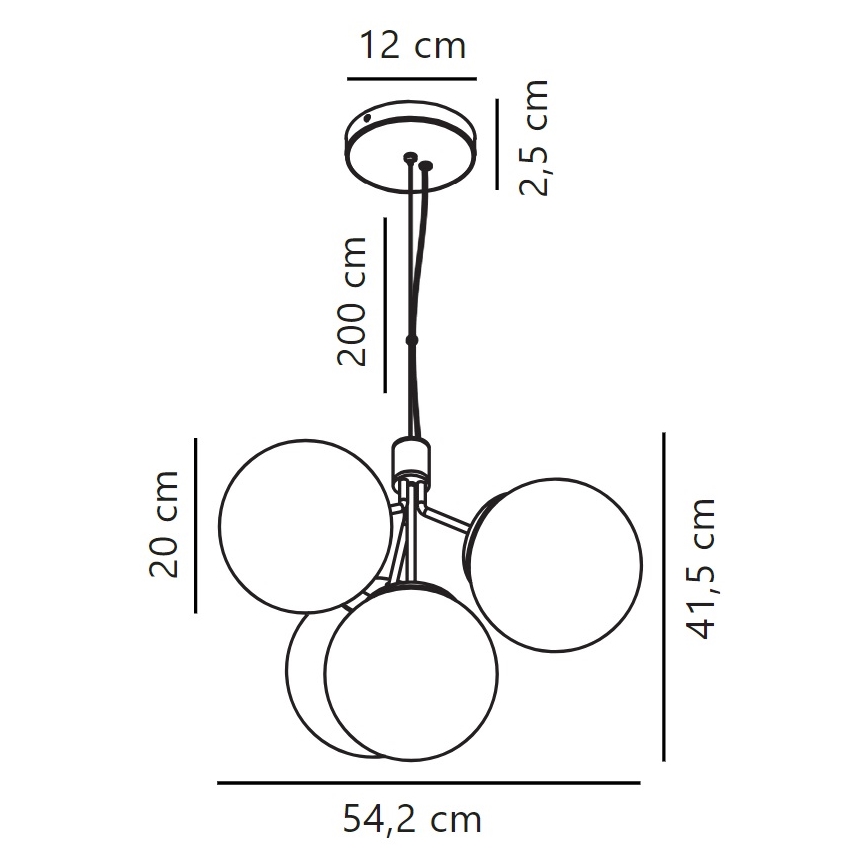 Nordlux - Lühter IVONA 4xE27/28W/230V kuldne