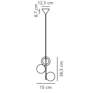 Nordlux - Lühter LILLY 3xE14/40W/230V must