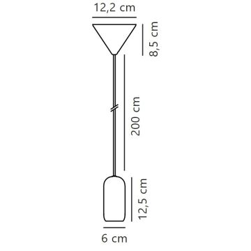 Nordlux - Lühter NOTTI 1xE27/40W/230V must