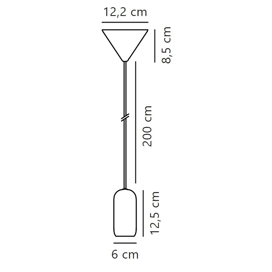 Nordlux - Lühter NOTTI 1xE27/40W/230V must