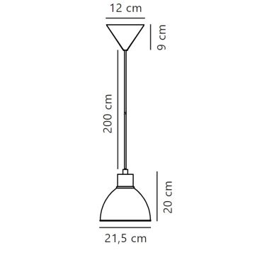 Nordlux - Lühter POP 1xE27/40W/230V antratsiit