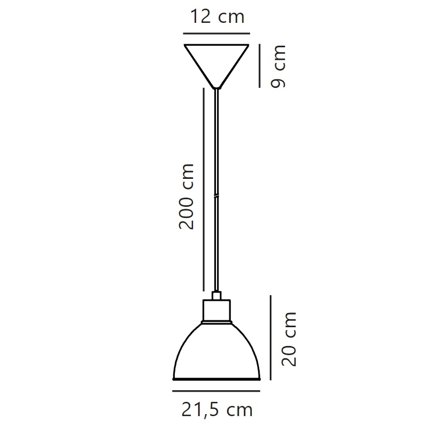 Nordlux - Lühter POP 1xE27/40W/230V antratsiit