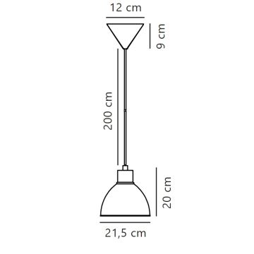 Nordlux - Lühter POP 1xE27/40W/230V must/kroom